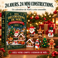 ⏳ Dernier jour pour économiser 49 % – 🎄 Calendrier de l'Avent 24 jours de mini-décorations de Noël | 24 modèles festifs uniques à construire, avec attache pour les suspendre — parfaits pour décorer le sapin, les couronnes et la déco de Noël 🧱