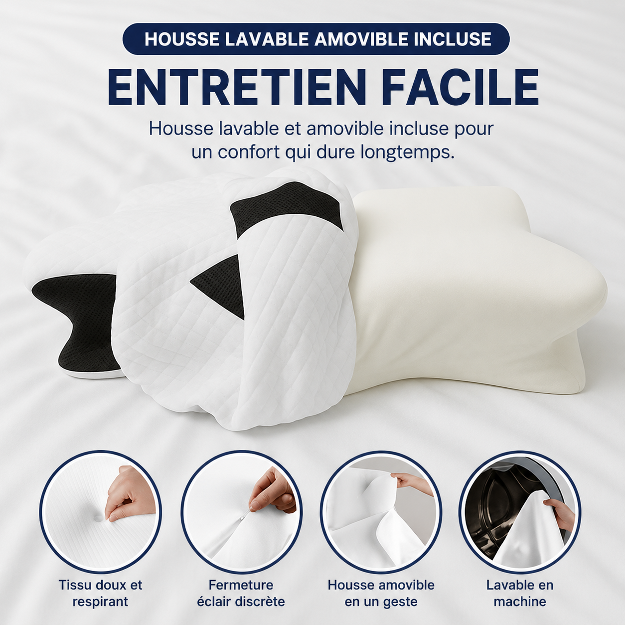 L’oreiller DeepRest transforme les nuits agitées en un sommeil profond et sans douleur — satisfait ou remboursé.
