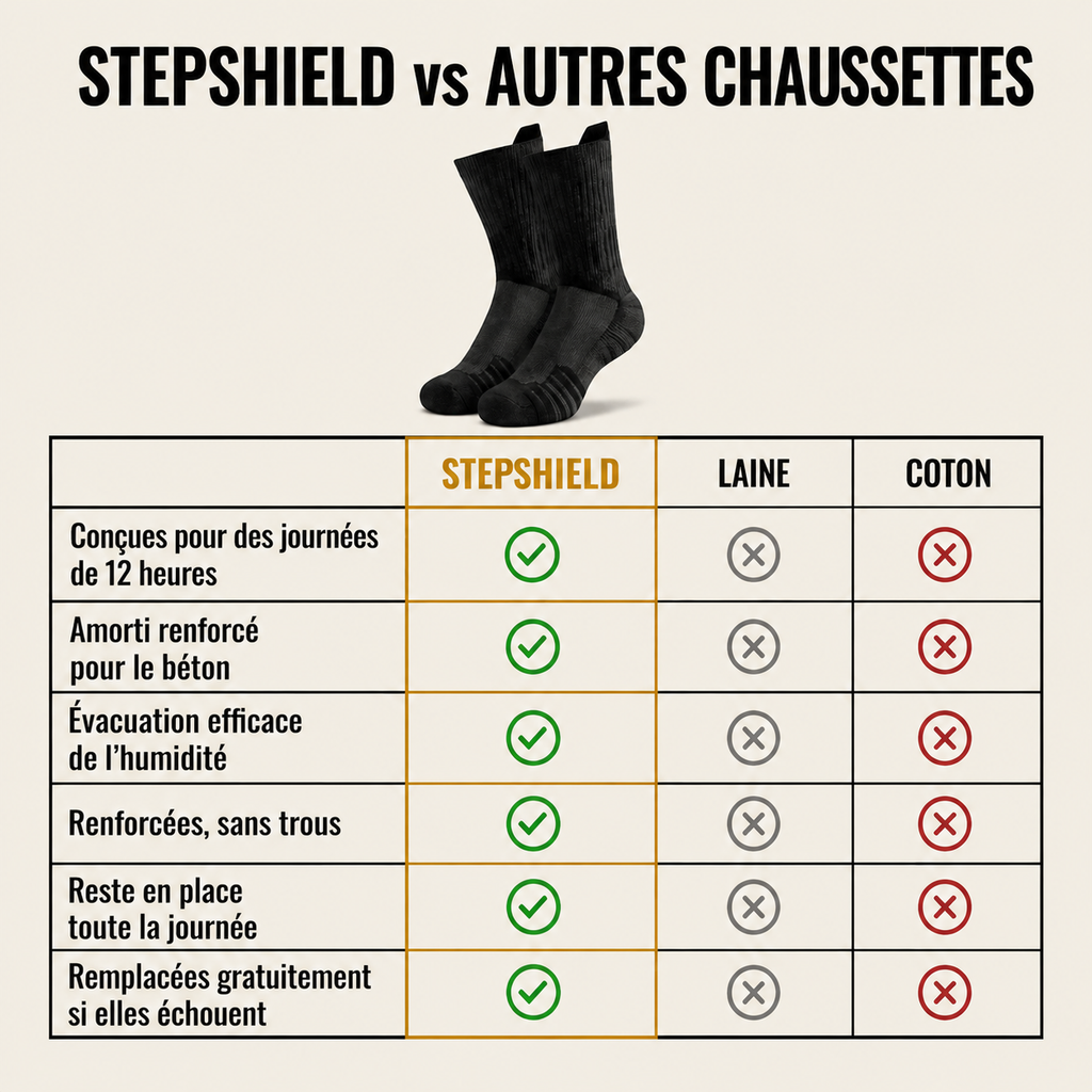 Chaussettes de Travail StepShield™