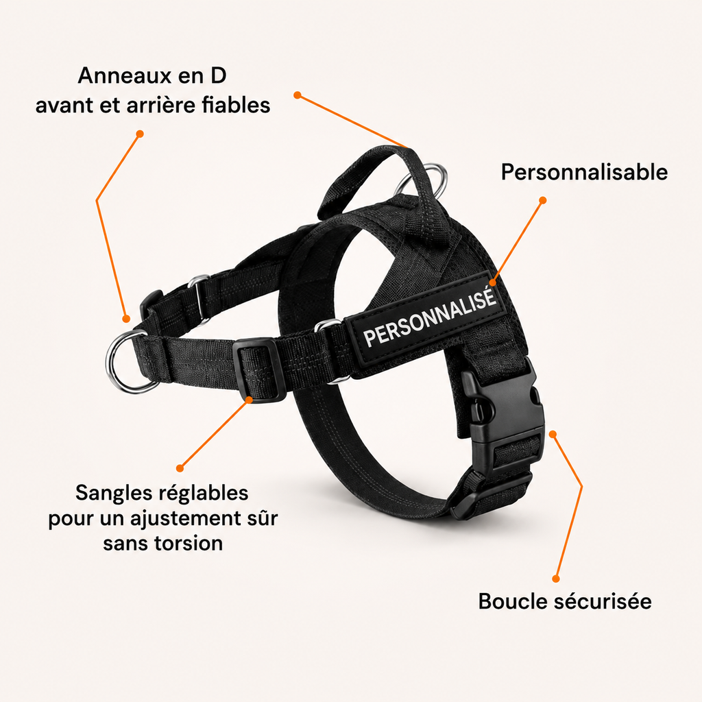 Harnais pour chien anti-traction