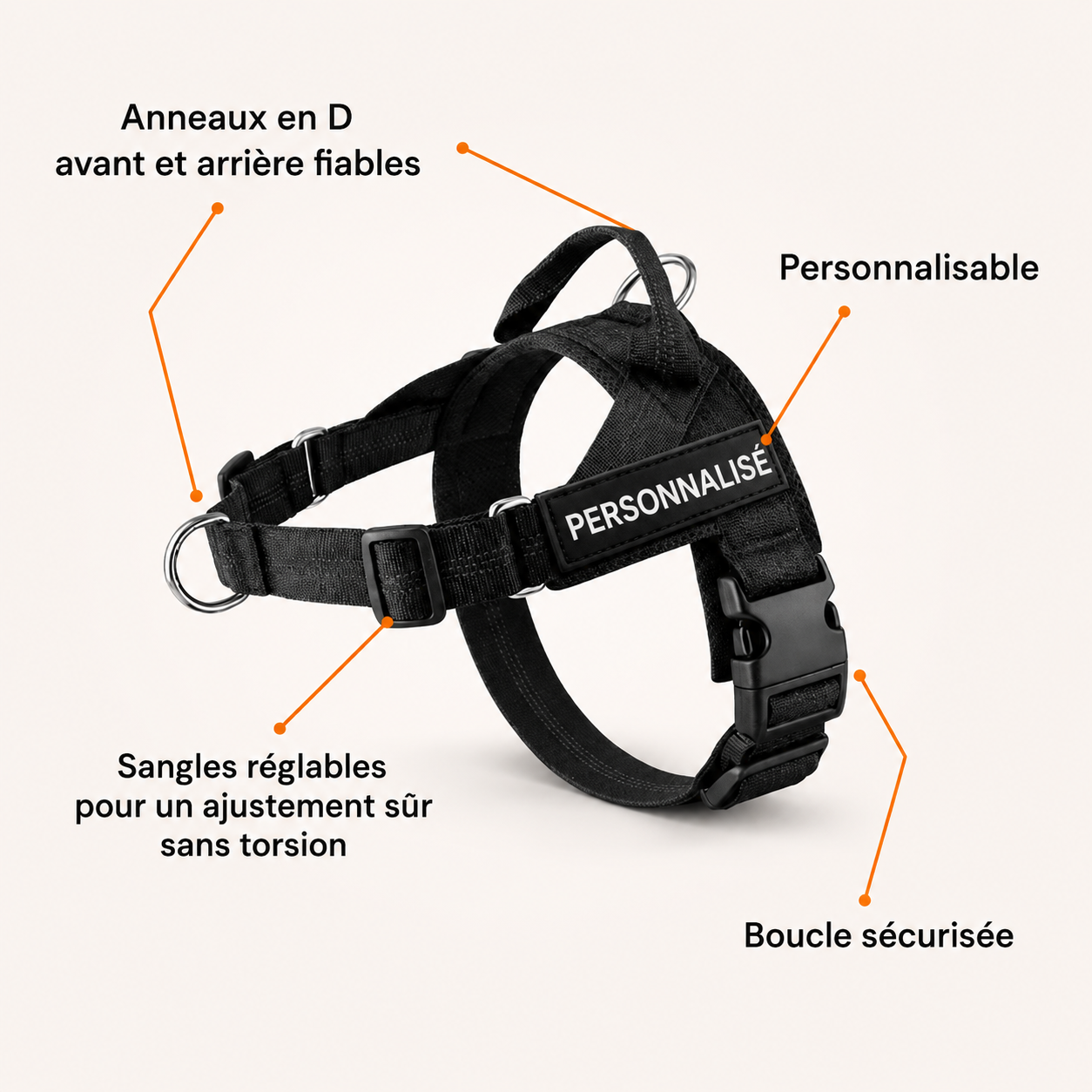 Harnais pour chien anti-traction