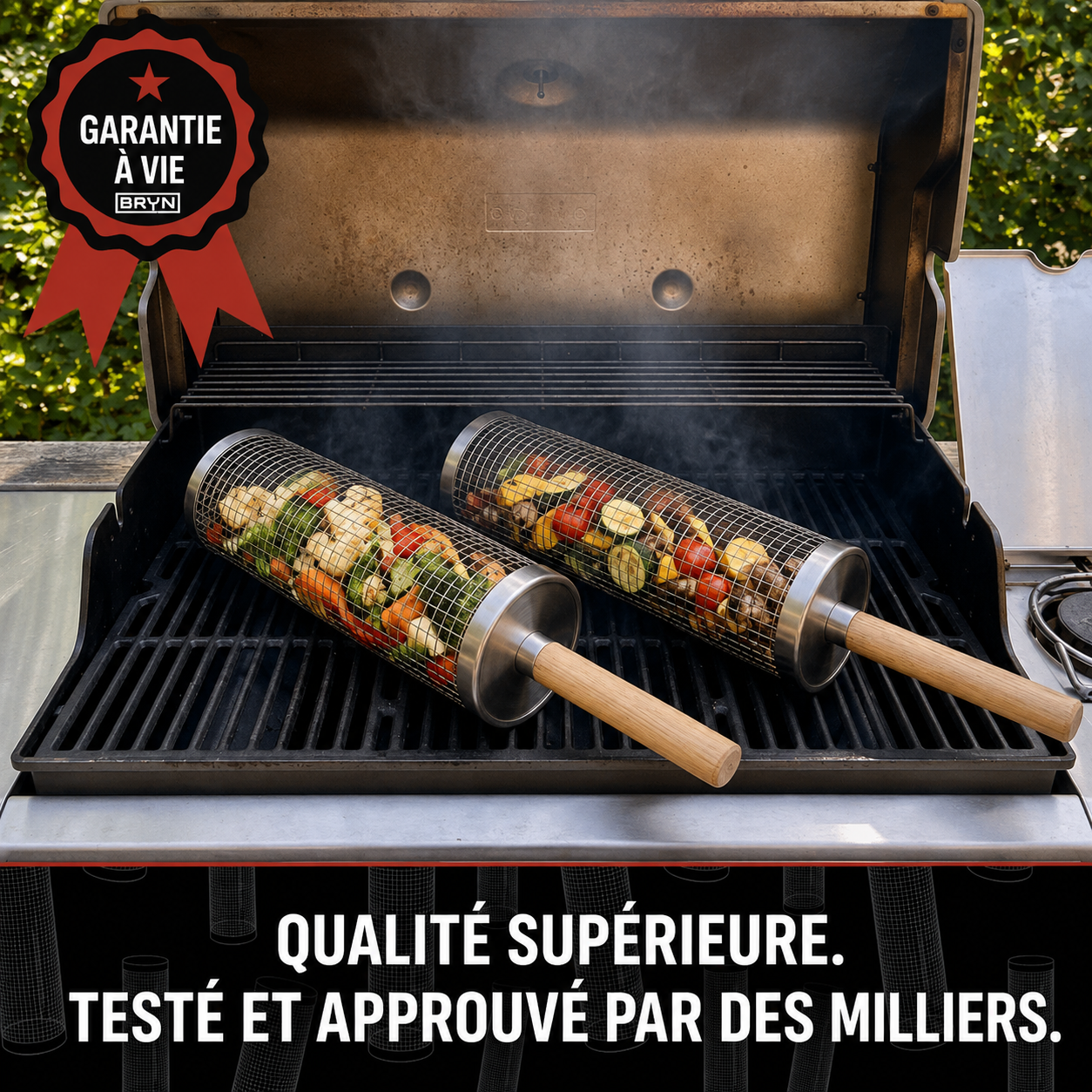 Panier à griller roulant
