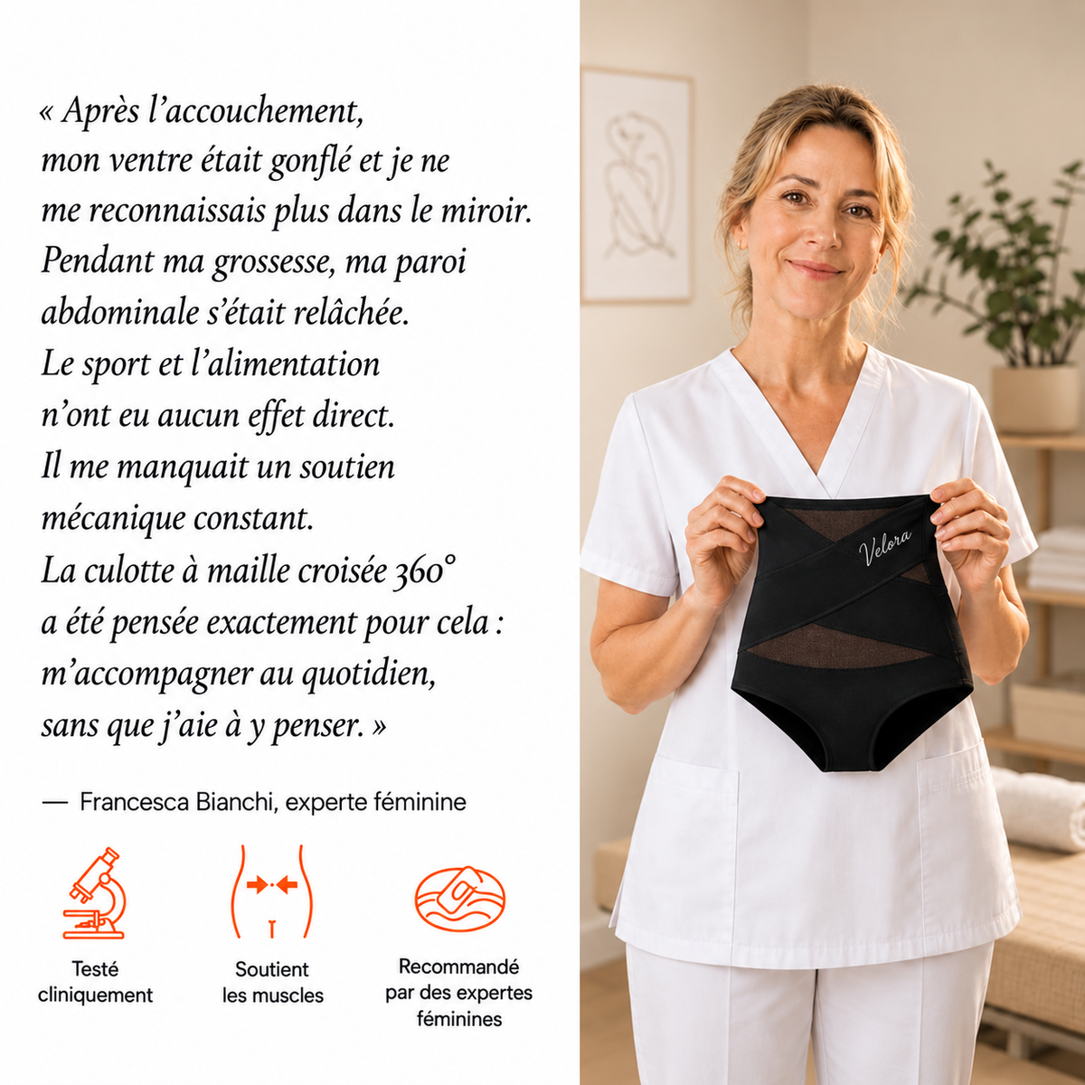 Culotte gainante à bande croisée 360°