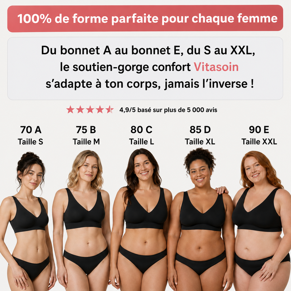 Soutien-gorge confort Vitasoin sans coutures et sans armatures