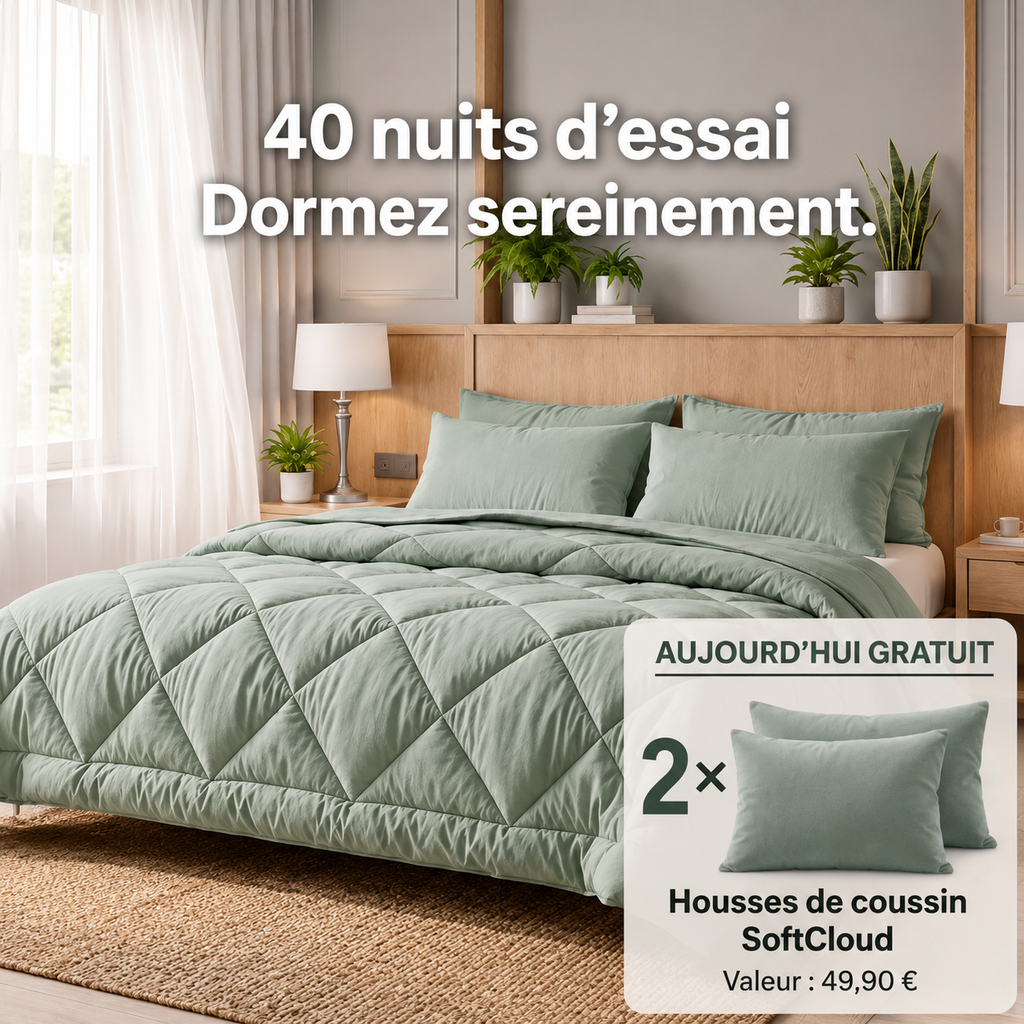 Couette Vitasoin® – La couette 2-en-1 à séchage rapide qui rend le linge de lit superflu.