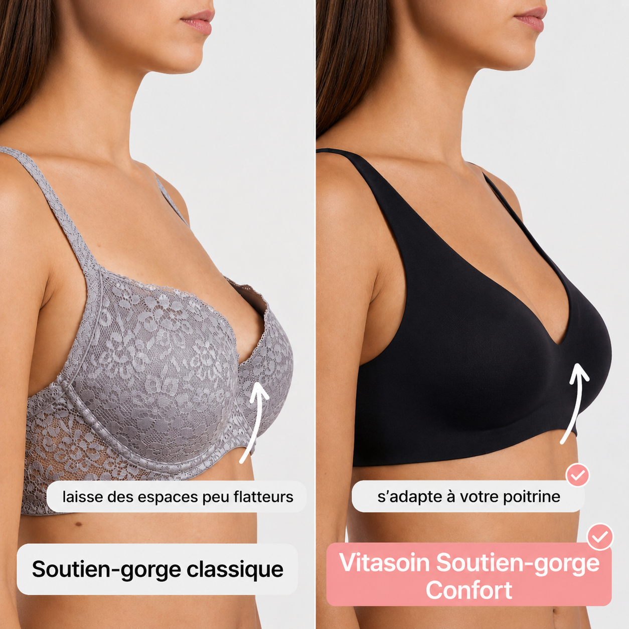Soutien-gorge confort Vitasoin sans coutures et sans armatures
