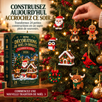 ⏳ Dernier jour pour économiser 49 % – 🎄 Calendrier de l'Avent 24 jours de mini-décorations de Noël | 24 modèles festifs uniques à construire, avec attache pour les suspendre — parfaits pour décorer le sapin, les couronnes et la déco de Noël 🧱