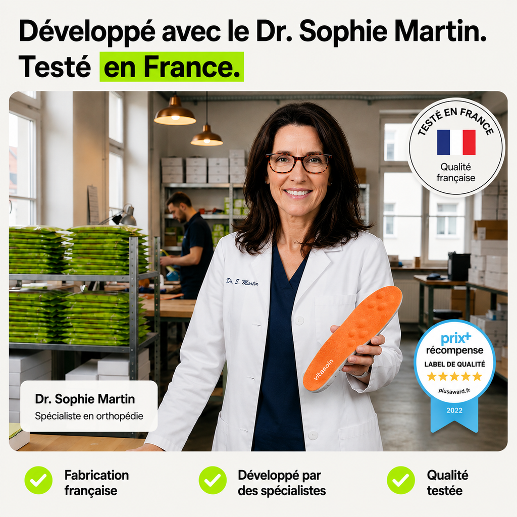 Semelles orthopédiques anti-douleur pour talons & fasciite plantaire