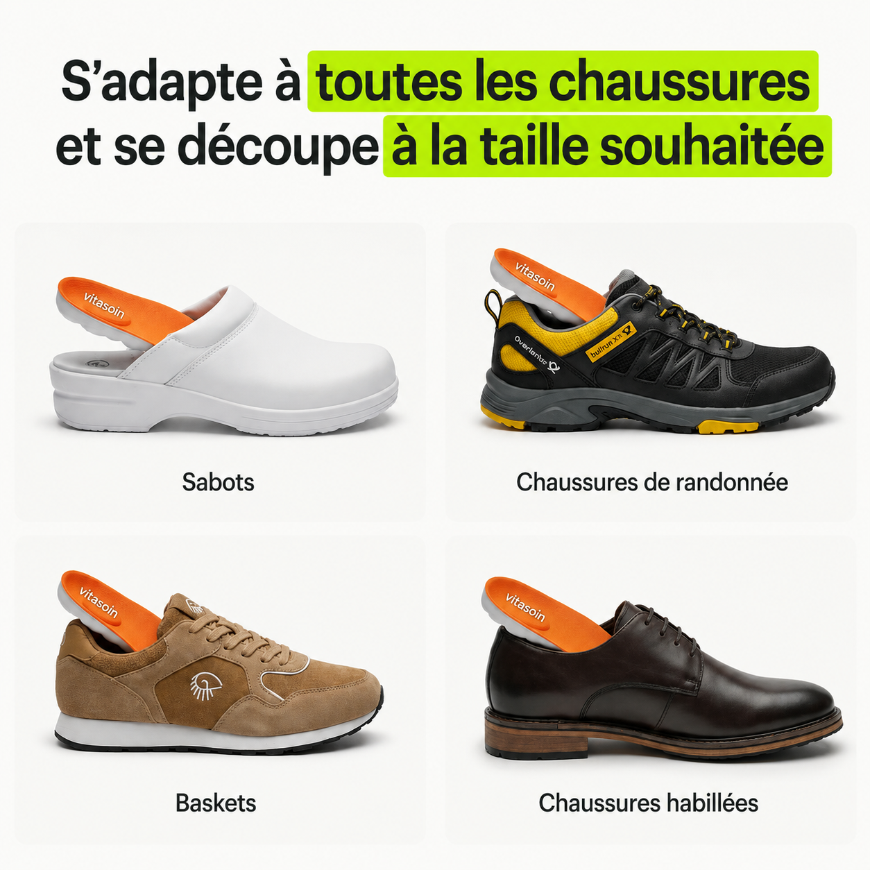 Semelles orthopédiques anti-douleur pour talons & fasciite plantaire