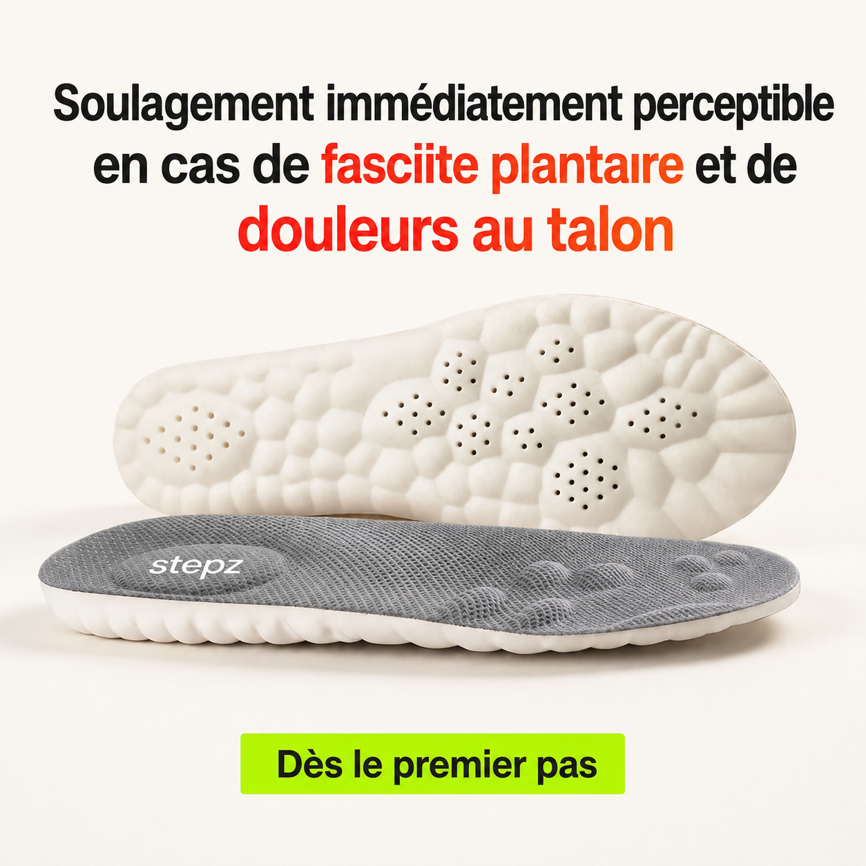 Semelles orthopédiques anti-douleur pour talons & fasciite plantaire