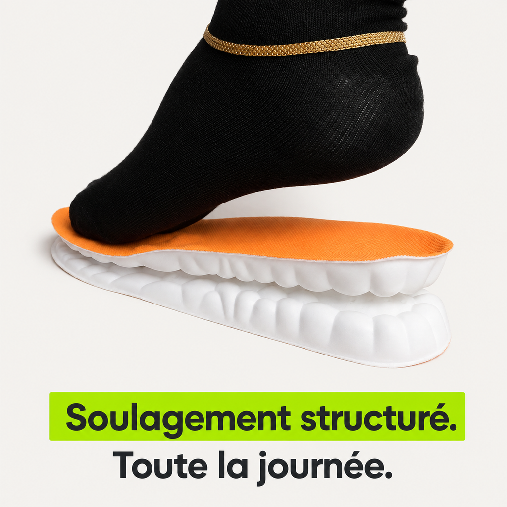 Semelles orthopédiques anti-douleur pour talons & fasciite plantaire